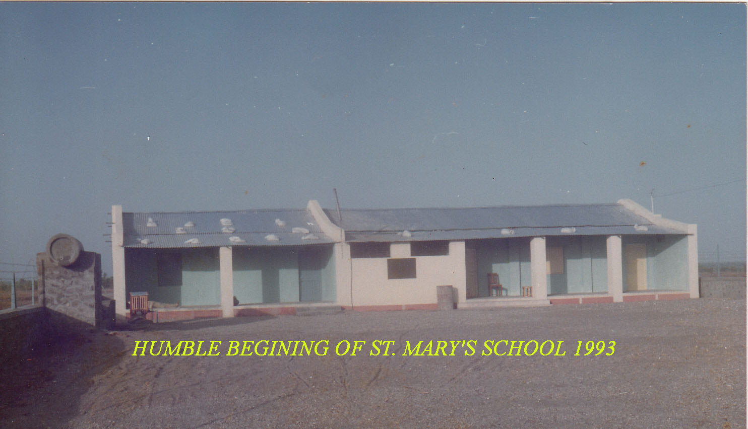 Early school building of St. Mary's School, Newasa